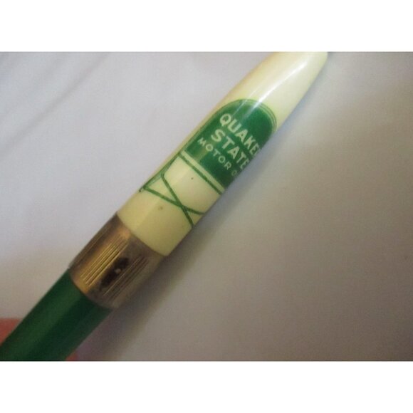 Vintage Advertising Pen Quaker State Oil McCook Nebraska Green Tucker 1970s - Picture 2 of 9